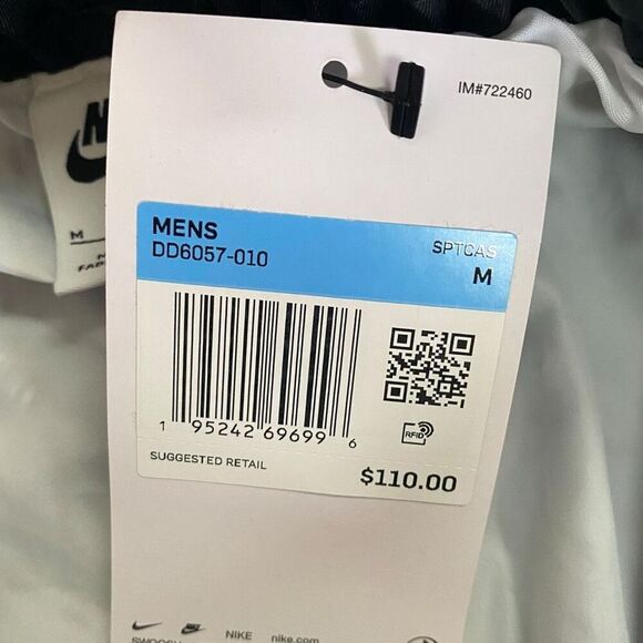 Nike Sportswear Water Repellent Woven Black Pants Mens size M New DD6057-010 (a) - Picture 12 of 12